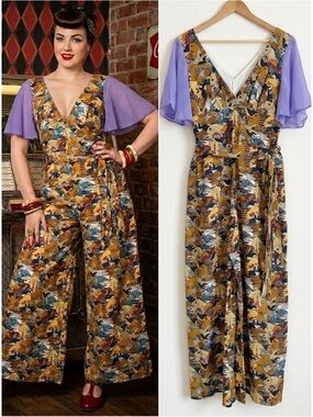 Victory Parade x Bettie's Bombshells Custom Design Japan Theme Jumpsuit Size M